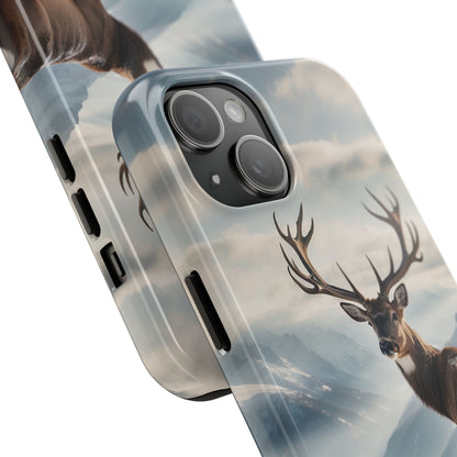 Alpine Majesty: Stag in Snow – iPhone Case