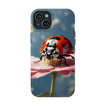 MagSafe iPhone Case: Floral Ladybug Delight