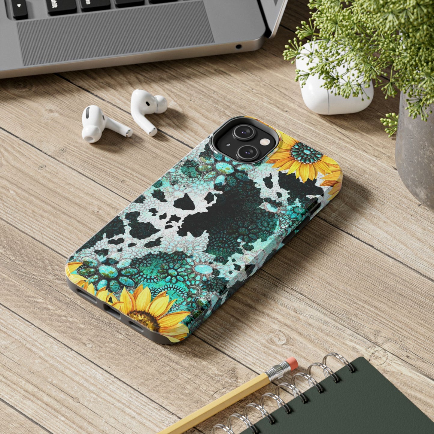 Boho Turquoise Sunflower Lace - iPhone Series Case