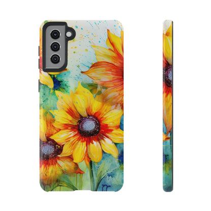 Watercolor Sunflower Splash - Samsung Galaxy Series Case