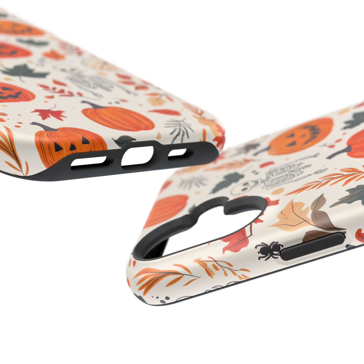 Halloween Pumpkin & Skeleton MagSafe iPhone Case – Spooky Autumn Design