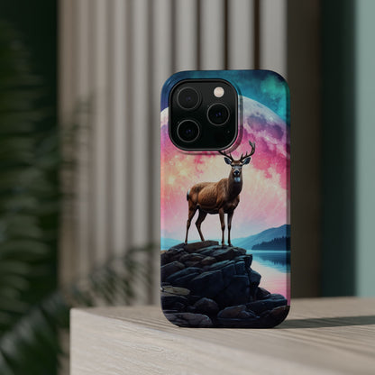 Vibrant Stag in Bloom – MagSafe iPhone Case