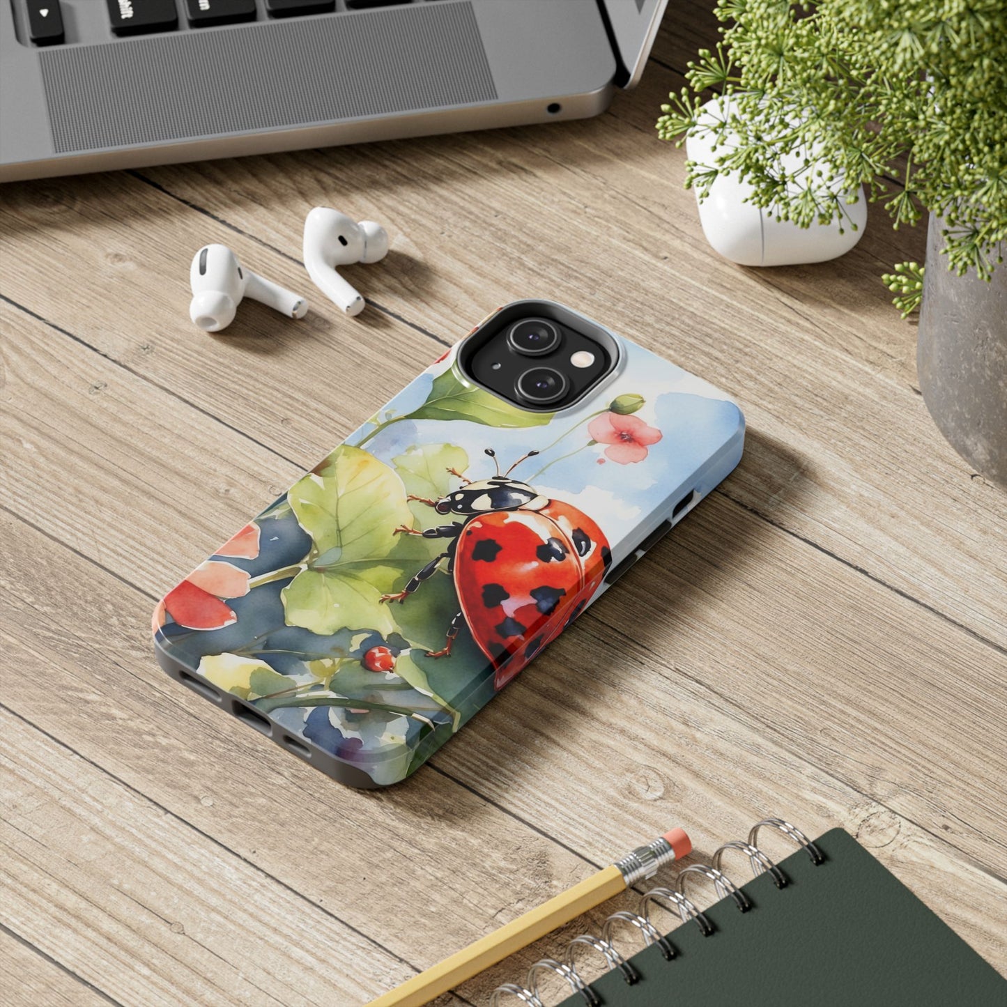 Watercolor Ladybug & Poppy Fields - iPhone Series Case