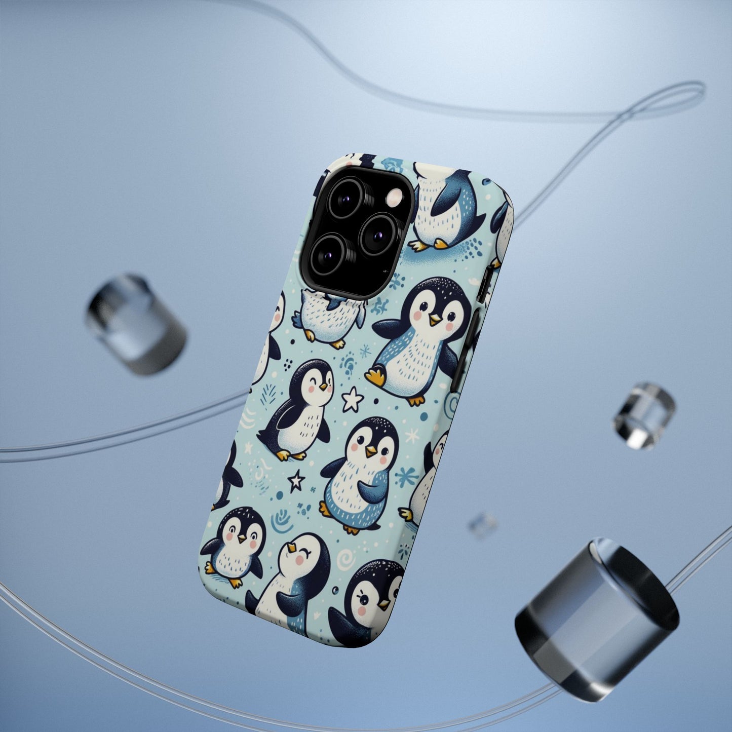 Cute Penguin Parade iPhone Case