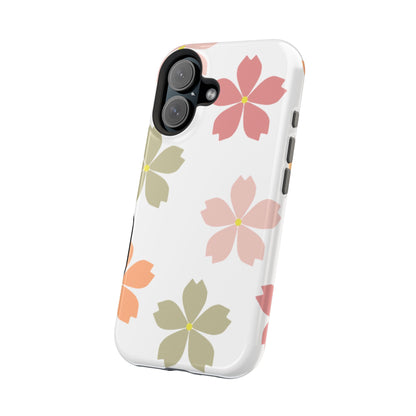 Pastel Sakura Blossom Tough MagSafe iPhone Case – Durable Design with Soft Matte Finish