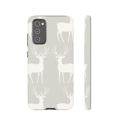 Elegant White Reindeer Pattern – Samsung Galaxy Series Case