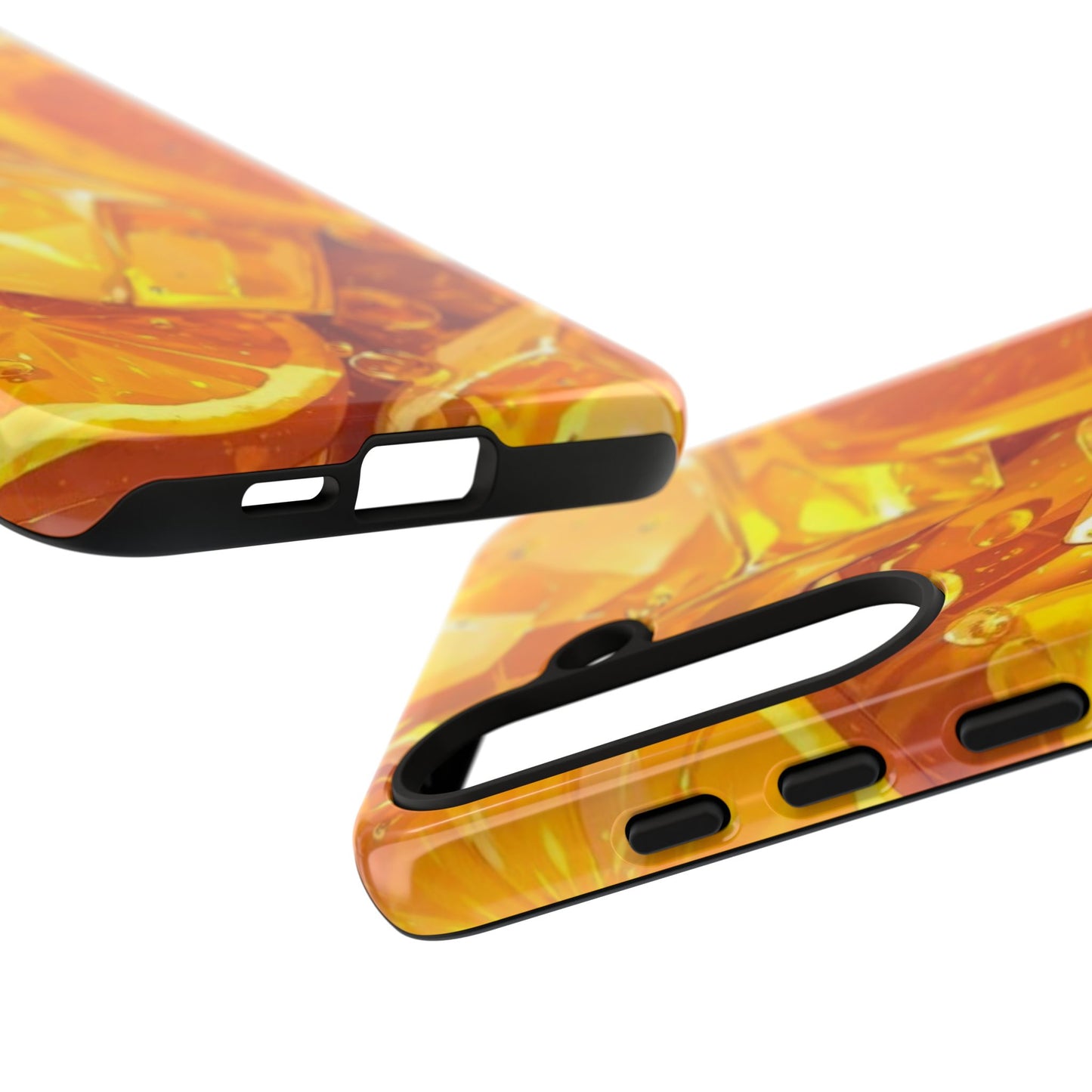 Citrus Splash Samsung Galaxy  Case – Bright Orange Slices & Ice, Dual-Layer Protection