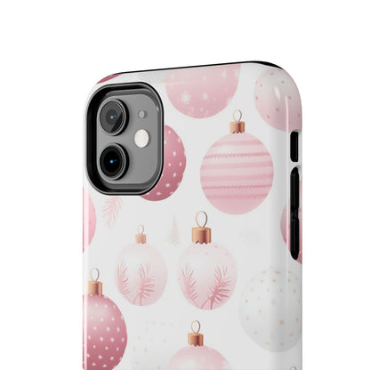 iPhone Case: Merry in Pink – Christmas Balls