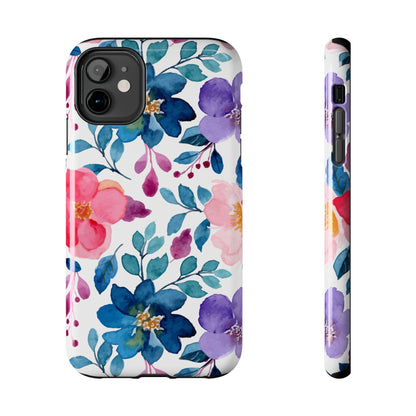 Mystic Bloom – iPhone Case with Elegant Watercolor Floral Design