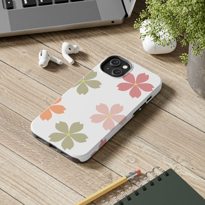 Pastel Sakura Blossom Tough iPhone Case – Durable Design with Soft Matte Finish