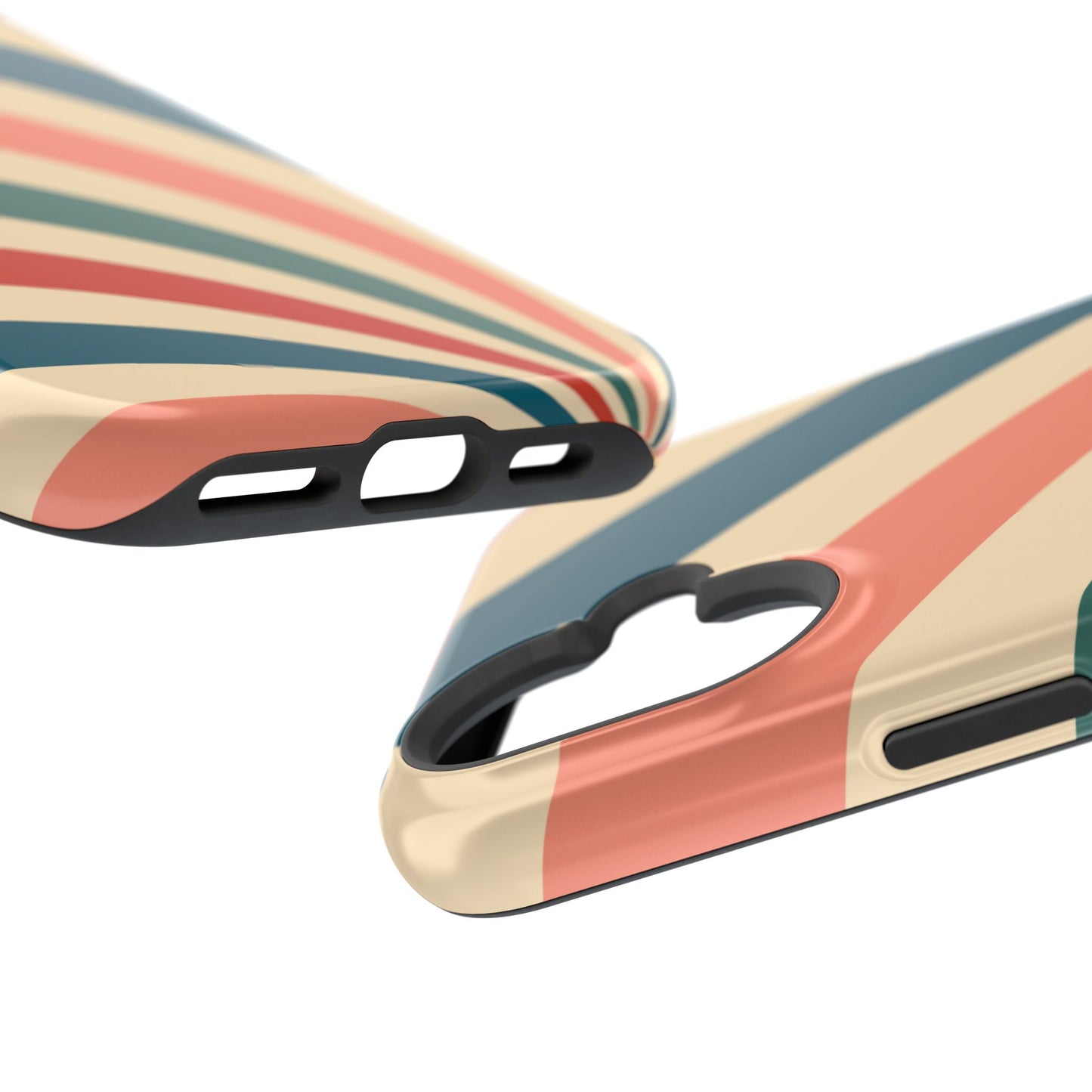 Retro Sunburst Swirl MagSafe iPhone Case – Dual-Layer Protection with Bold 70s Vibes