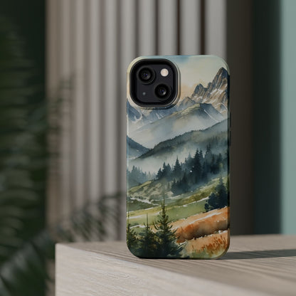 Serene Alpine Forest - MagSafe iPhone Case