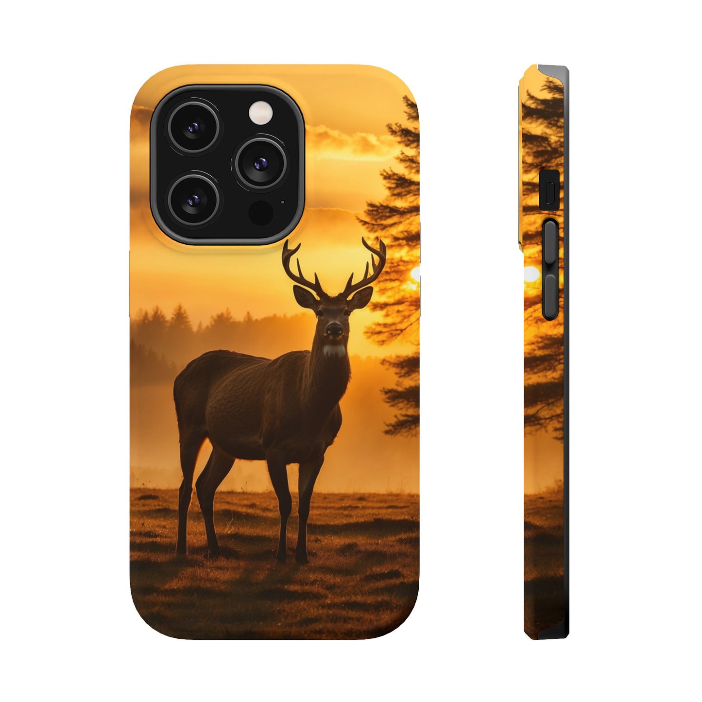 Sunset Majesty: Regal Stag – MagSafe iPhone Case