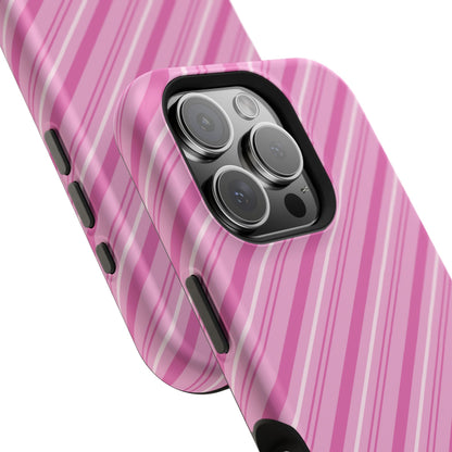 MagSafe Case - Pretty in Pink Stripes Design