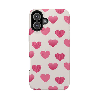 Textured Hearts MagSafe iPhone Case