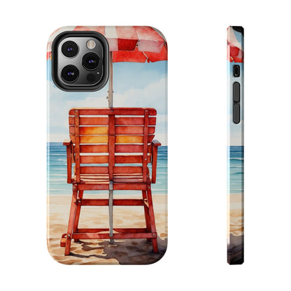 Beachfront Sunset Lounge iPhone Case – Rearview Edition