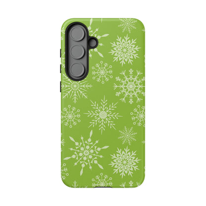 Green Snowflake Pattern – Samsung Galaxy Series Case
