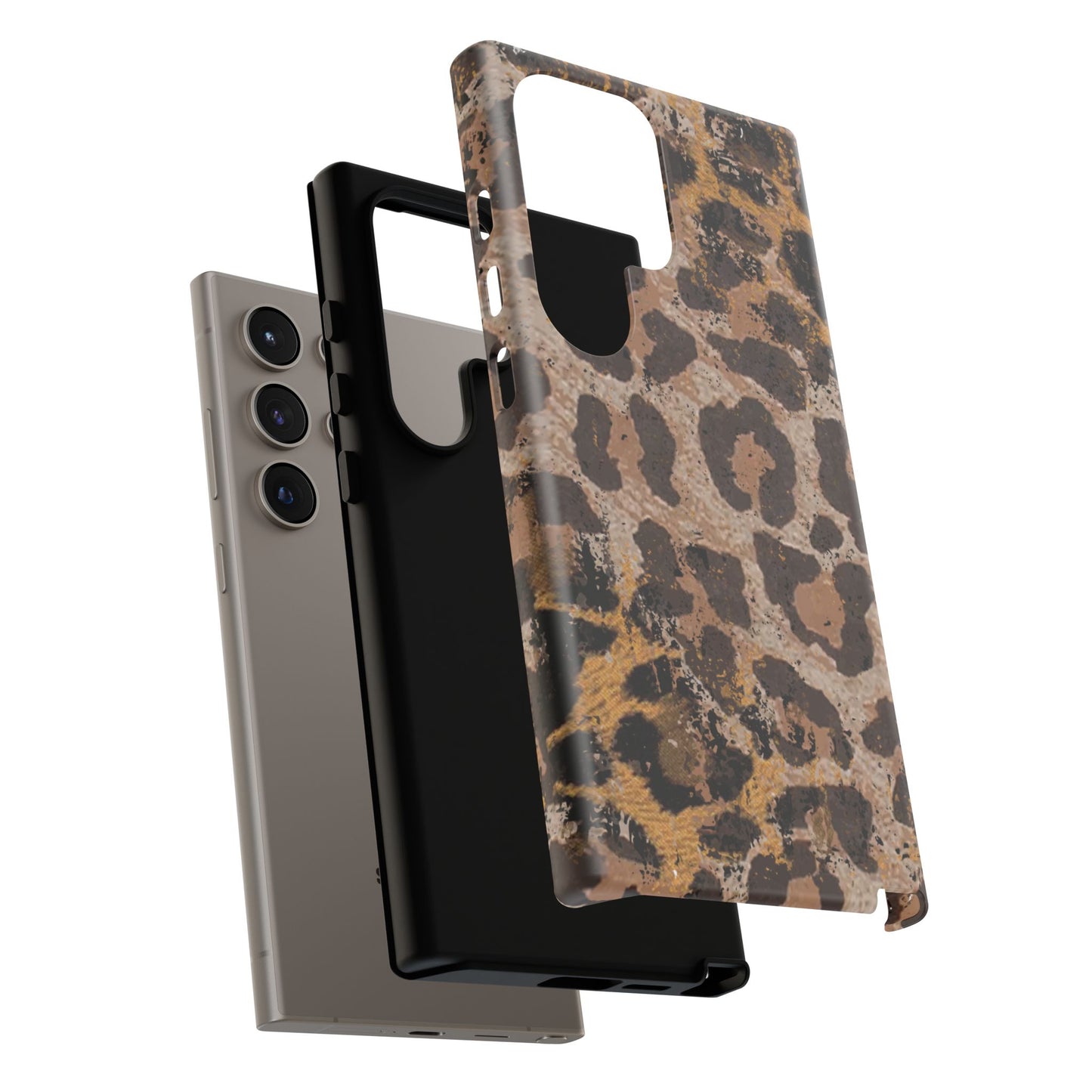 Vintage Distressed Leopard Print - Samsung Galaxy Series Case