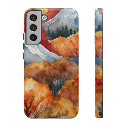 Autumn Mountain Forest Watercolor - Samsung Galaxy Case