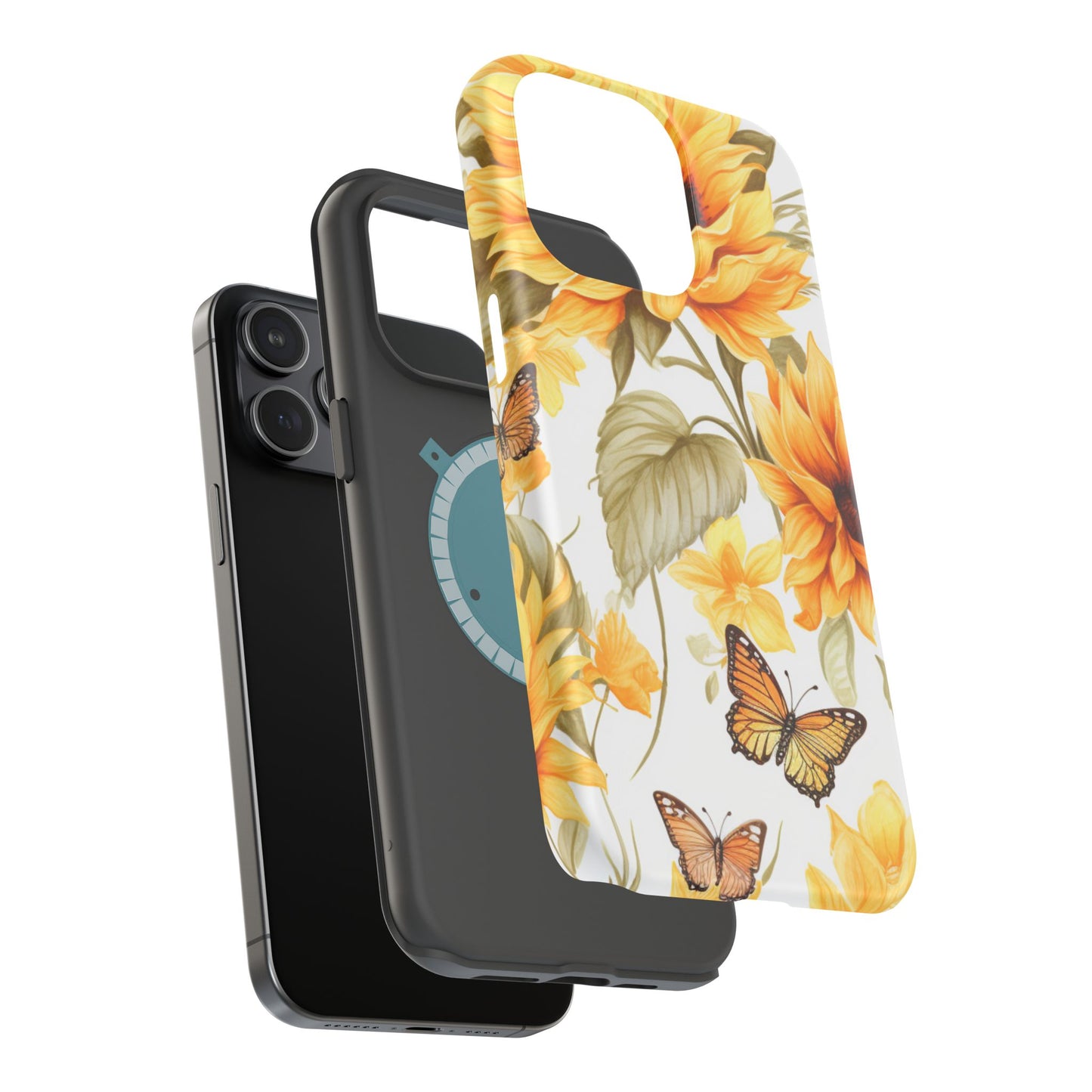 Sunflower & Butterfly Bliss - MagSafe iPhone Series Case