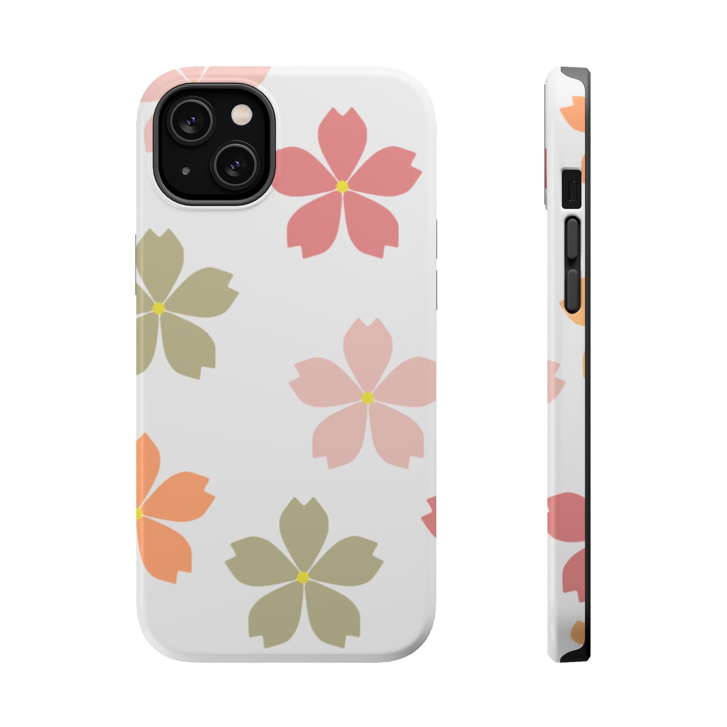 Pastel Sakura Blossom Tough MagSafe iPhone Case – Durable Design with Soft Matte Finish