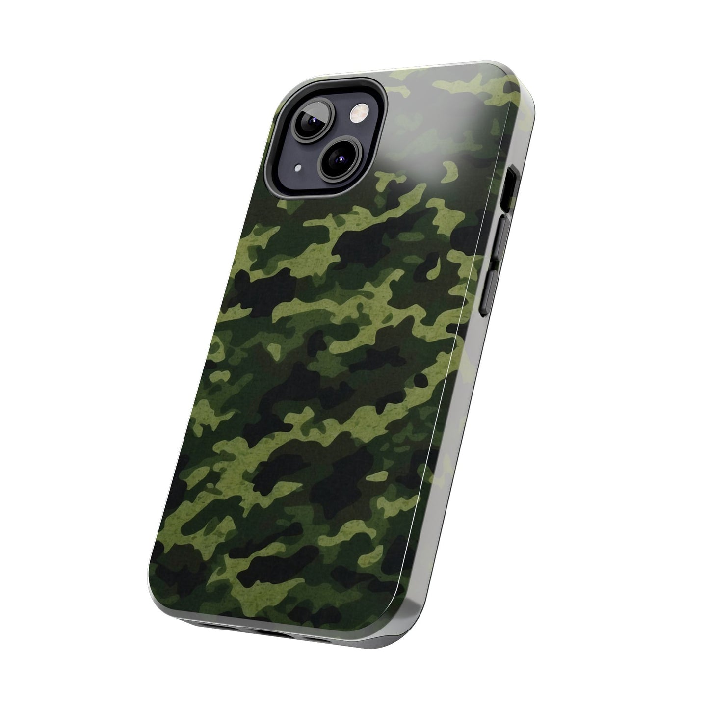 Dark Green Camouflage – iPhone Case, Rugged and Slim Design