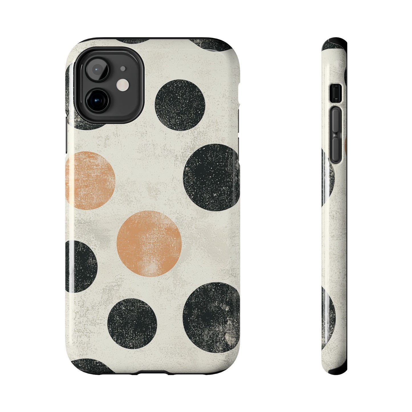 Vintage Polka Dot iPhone Case - Retro Abstract Protective Cover