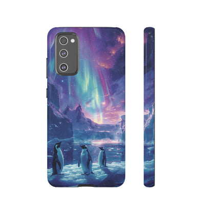 Penguin Parade Northern Lights iPhone Case