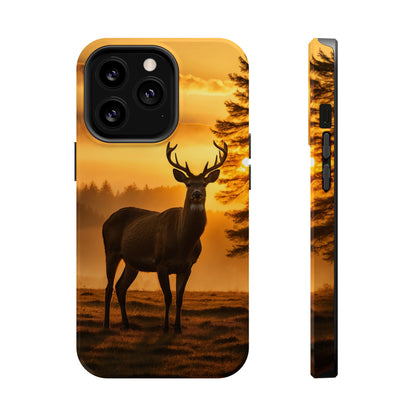 Sunset Majesty: Regal Stag – MagSafe iPhone Case