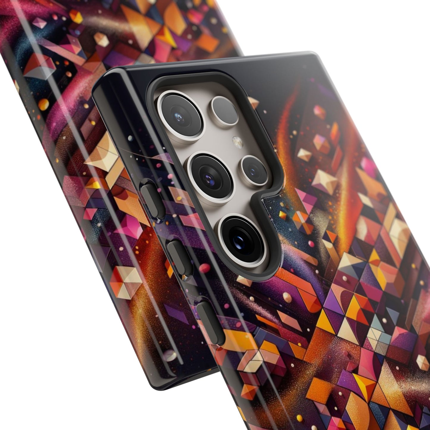 Vibrant Geometric Case | Futuristic Cosmic Art