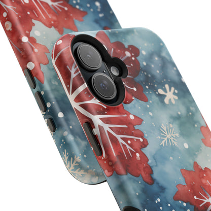 Crimson Snowflake Charm – MagSafe iPhone Case