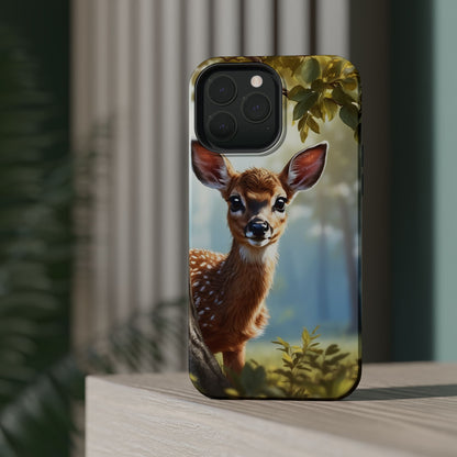 Whimsical Fawn in a Sunlit Forest MagSafe iPhone Case