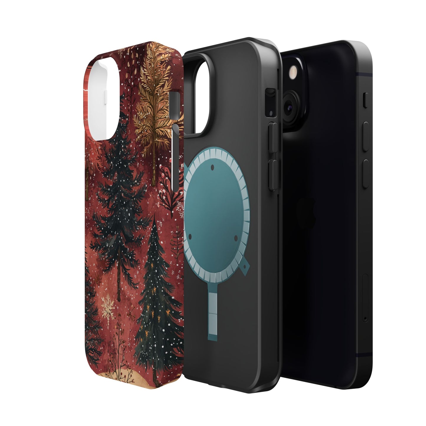 Rustic Red Winter Forest - MagSafe iPhone Series Case