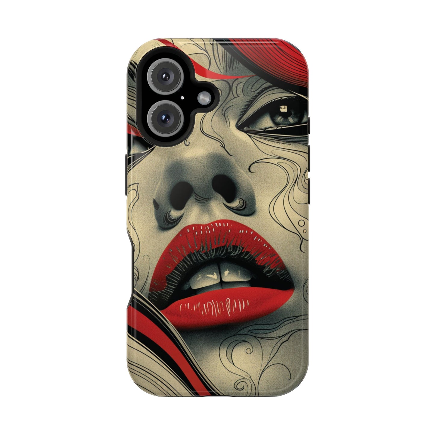 Bold Beauty Red Lips iPhone Case