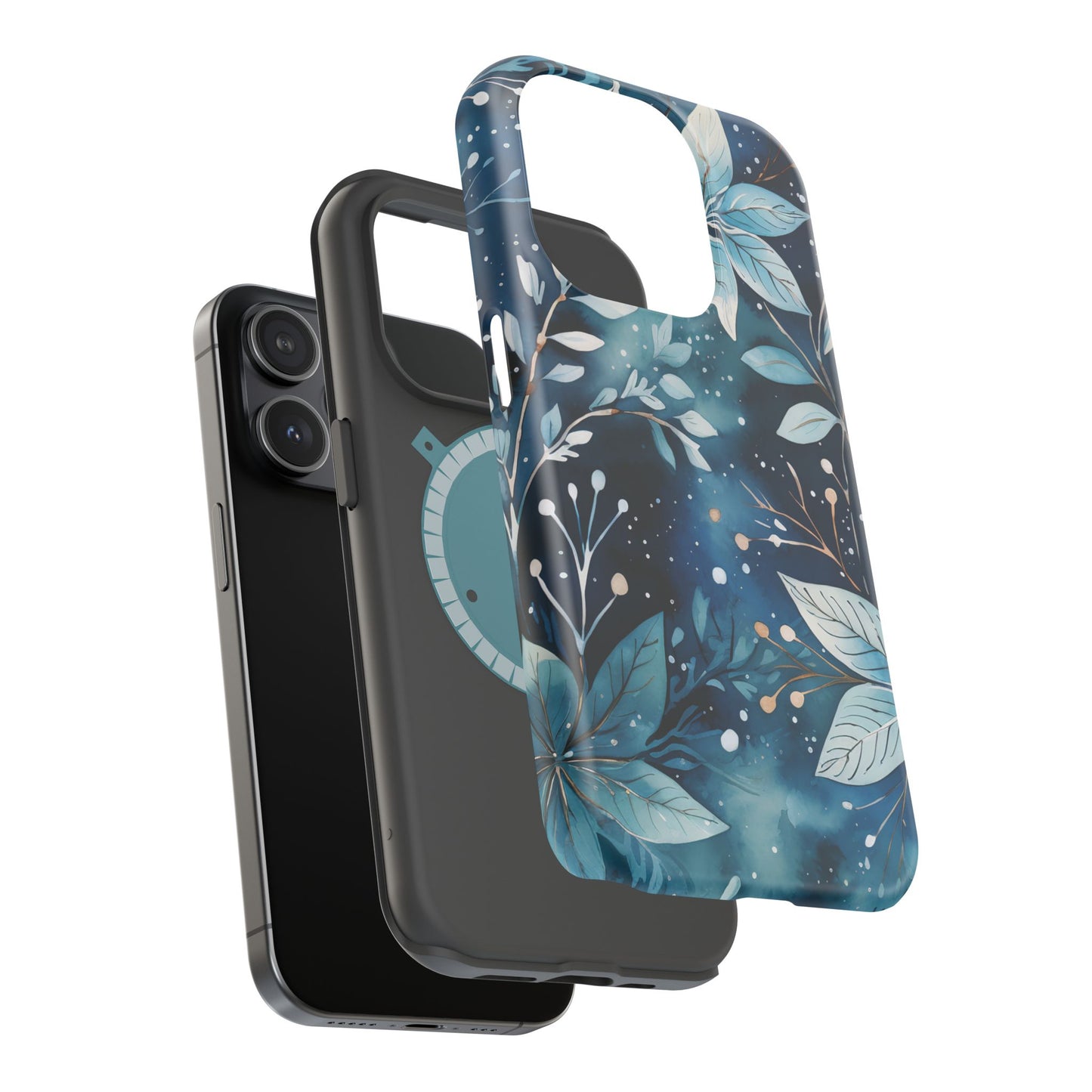 Midnight Frost Botanical – MagSafe iPhone Case