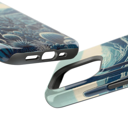 Desert Blues MagSafe Case - Serene Cactus Landscape for iPhone Series 13, 14, & 15