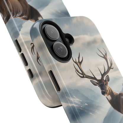 Alpine Majesty: Stag in Snow – iPhone Case