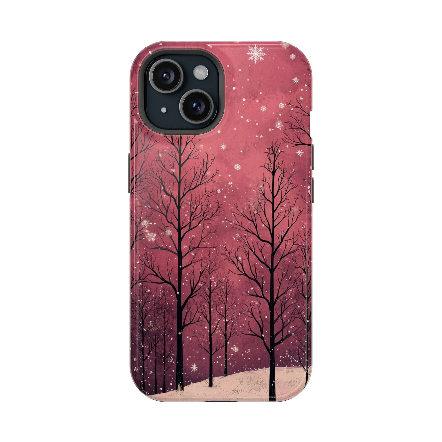 Pink Winter Twilight Forest - MagSafe iPhone Series Case