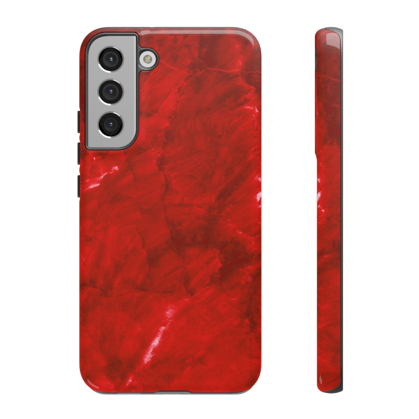 Bold Red Marble Samsung Galaxy Case – Luxe Modern Design with Vibrant Finish