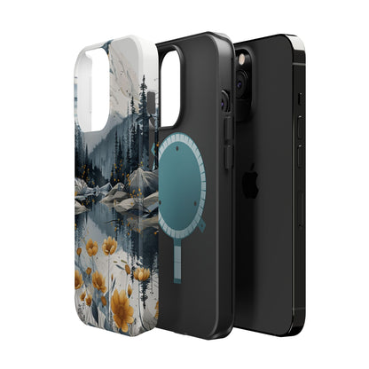 Silver Alpine Wildflower iPhone Case