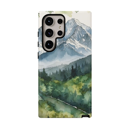 Watercolor Alpine Mountainscape - Samsung Galaxy Case