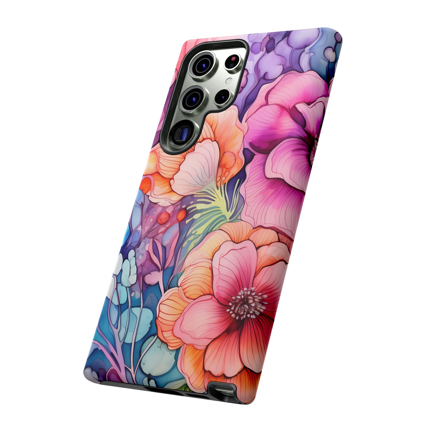 Bright Watercolor Floral Splash iPhone Series Case – Bold Artistic Design