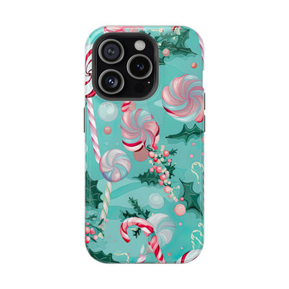 Candy Cane & Peppermint Holiday Delight – MagSafe iPhone Series Case