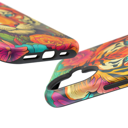 Fierce Rainbow Tiger Art - MagSafe iPhone Case