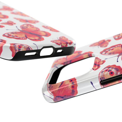 Coral Butterfly iPhone Case – Slim, Protective Design with Bold Watercolor Print