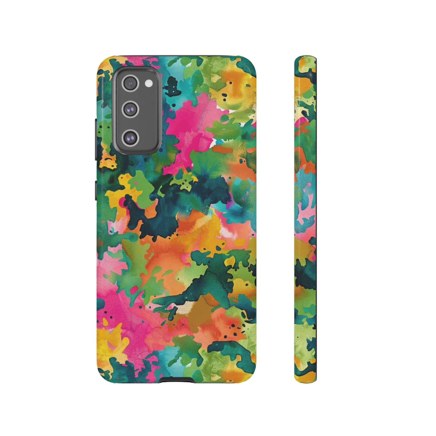 Vibrant Watercolor Splash Samsung Galaxy Case – Multicolor Abstract Artistic Design