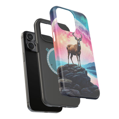 Vibrant Stag in Bloom – MagSafe iPhone Case