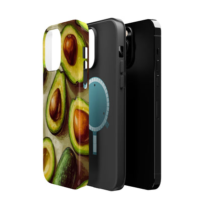 Realistic Avocado MagSafe iPhone Case – Detailed Green Fruit Design, Shockproof Protection