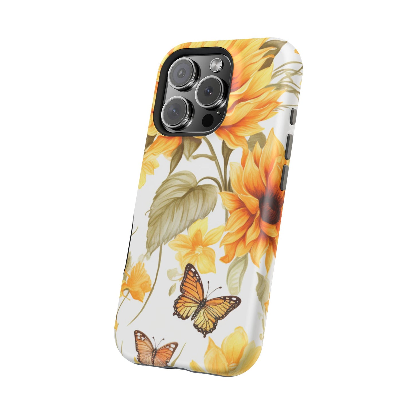 Sunflower & Butterfly Bliss - MagSafe iPhone Series Case