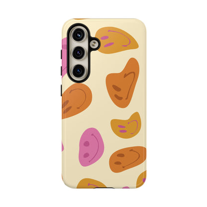 Retro Smiley Faces Samsung Galaxy Case – Shockproof, Matte Finish, Dual-Layer Protection